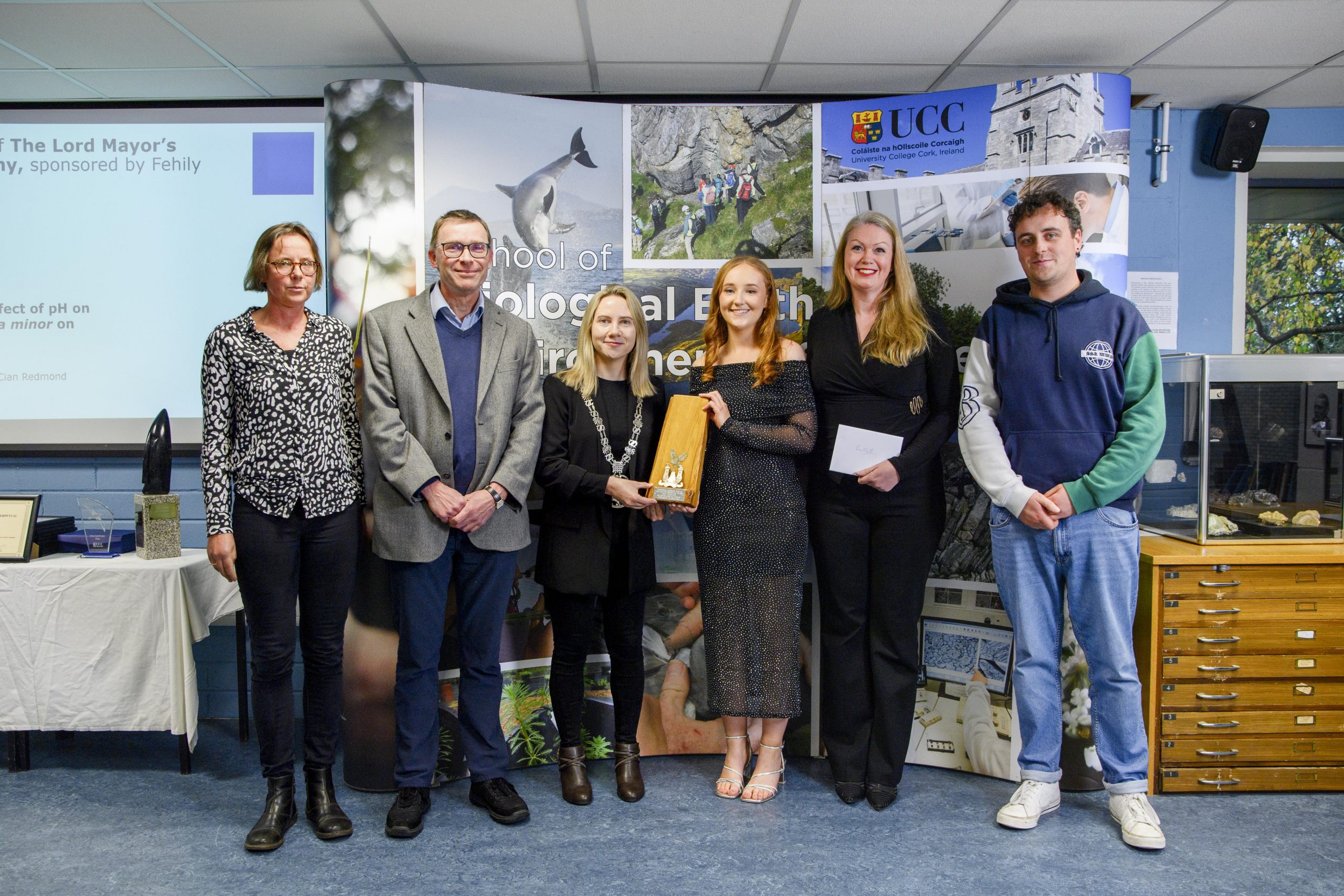 Lord Mayor’s Perpetual Trophy for Environmental Science, a prize jointly donated by the Lord Mayor’s Office and Fehily Timoney and Company